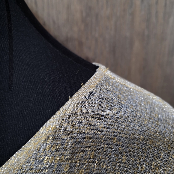 IRO Metallic Gold Sheer Dress - Picture 3 of 4